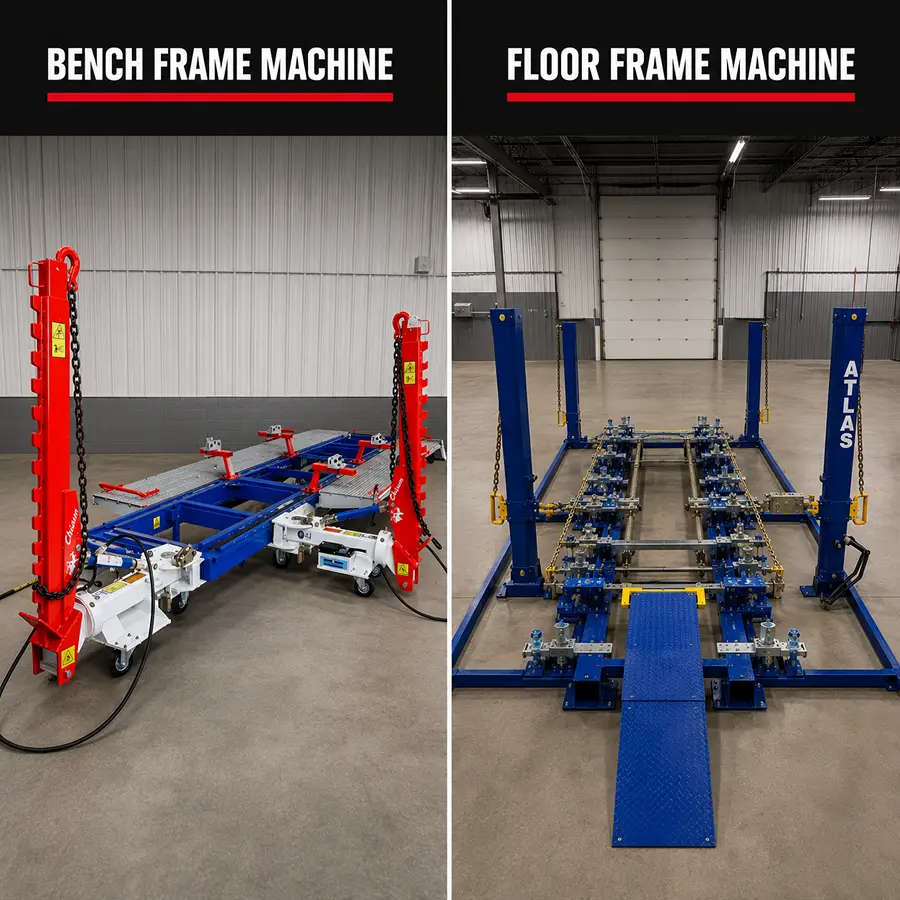 Bench Frame Machine vs. Floor Frame Machine: Which Is Right for Your Shop? 1 bench frame machine vs. floor frame machine