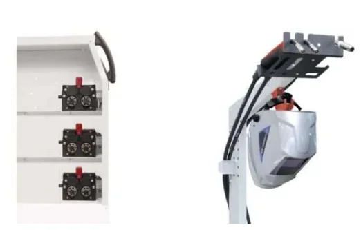 GYS Autopulse 320-T3 storage drawers and torch holder