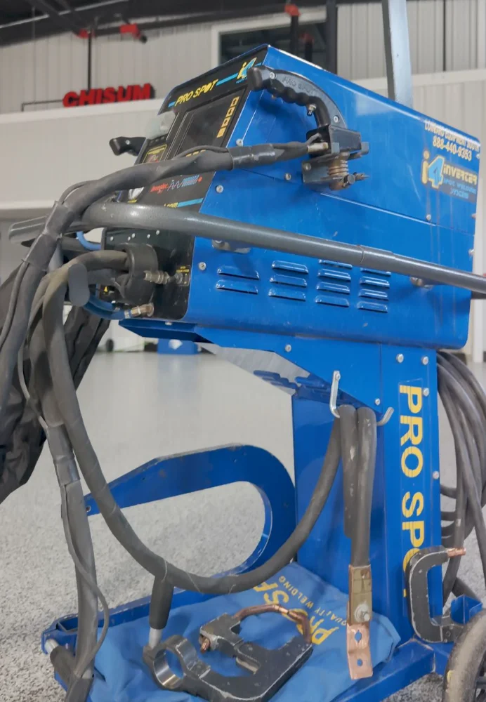 Buying a Used Pro Spot Welder? i4, i4s, i5 and SP5 Explained 2 Close view of a used Pro Spot i4 spot welder gun and cables